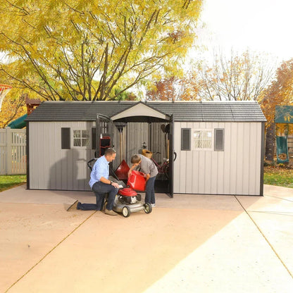 Lifetime 20-Foot x 8-Foot Outdoor Storage Shed 60127 | Heavy-Duty Weather-Resistant Garden & Backyard Storage Building