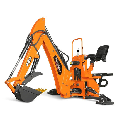 9′ Tractor Backhoe Attachment with Hydraulic Thumb, 15″ Bucket, Self-Contained Pump, for 25-100 HP, Cat. 1&2 Tractor, BH860