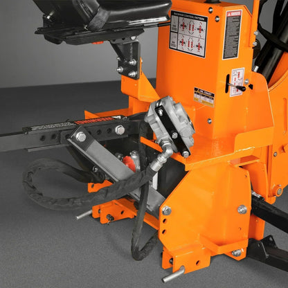 9′ Tractor Backhoe Attachment with Hydraulic Thumb, 15″ Bucket, Self-Contained Pump, for 25-100 HP, Cat. 1&2 Tractor, BH860