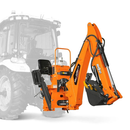 9′ Tractor Backhoe Attachment with Hydraulic Thumb, 15″ Bucket, Self-Contained Pump, for 25-100 HP, Cat. 1&2 Tractor, BH860