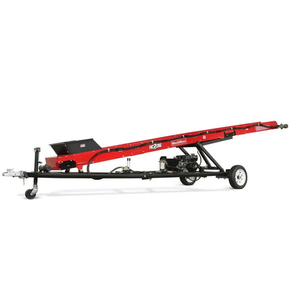 Firewood Conveyor, 7HP 212cc Gasoline Powered Max. 124″ Lift Height, 236” Length, 16″ Width, HC2016