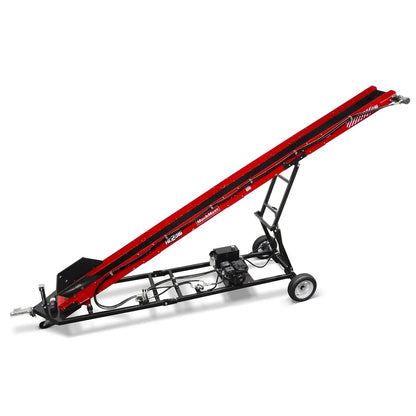 Firewood Conveyor, 7HP 212cc Gasoline Powered Max. 124″ Lift Height, 236” Length, 16″ Width, HC2016
