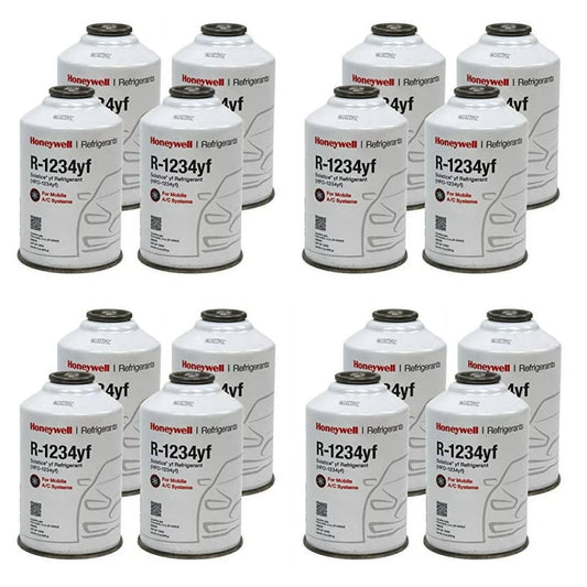 Honeywell R-1234yf Refrigerant – 16 Cans (8oz Each), Genuine