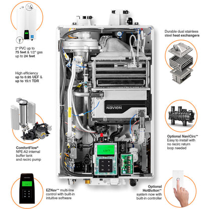 NPE-210A2 – Condensing Tankless Water Heater – 180,000 BTU