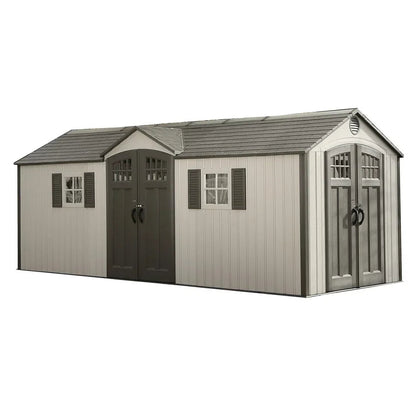 Lifetime 20-Foot x 8-Foot Outdoor Storage Shed 60127 | Heavy-Duty Weather-Resistant Garden & Backyard Storage Building
