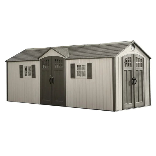 Lifetime 20-Foot x 8-Foot Outdoor Storage Shed 60127 | Heavy-Duty Weather-Resistant Garden & Backyard Storage Building