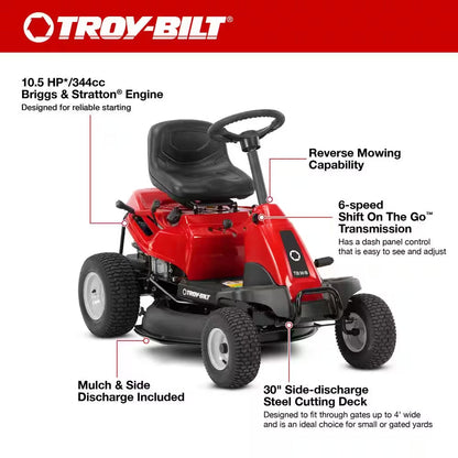 Troy-Bilt TB30B 76.2 cm 10.5 HP Gas Rear Engine Riding Mower Mulch Kit