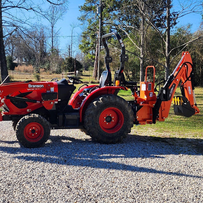 9′ Tractor Backhoe Attachment with Hydraulic Thumb, 15″ Bucket, Self-Contained Pump, for 25-100 HP, Cat. 1&2 Tractor, BH860