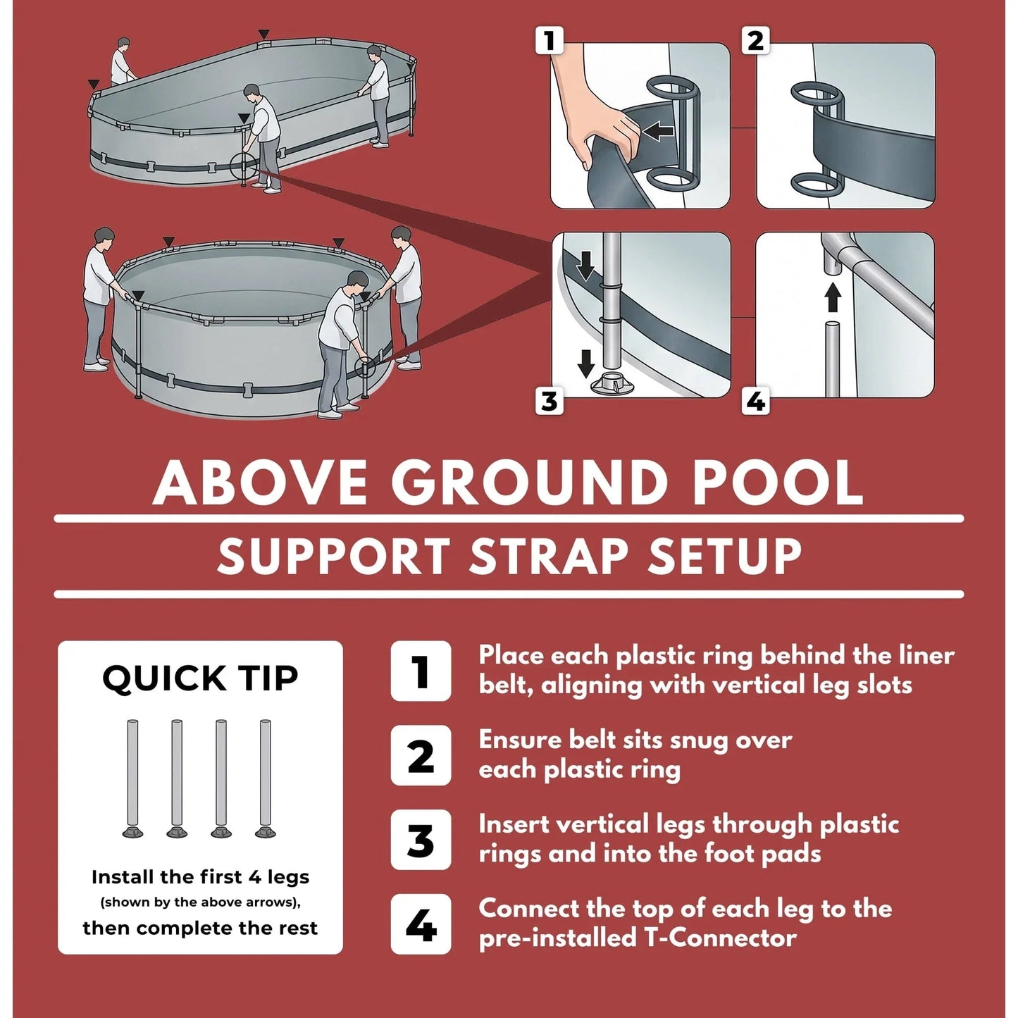 Coleman Power Steel 18 ft. x 48 in. Round Metal Frame Above Ground Pool Set