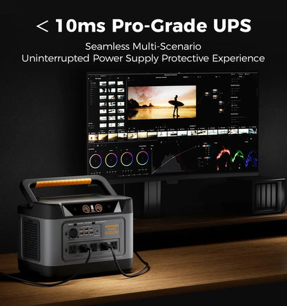 UDPOWER S1200 Portable Power Station 1200W (Surge 1800W), Max 400W Solar Input, UPS, UL2743, for Home RV Emergency, Pure Sine Wave Visit the UDPOWER Store