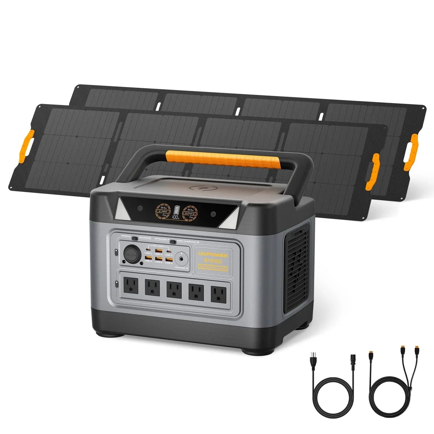 UDPOWER S1200 Portable Power Station 1200W (Surge 1800W), Max 400W Solar Input, UPS, UL2743, for Home RV Emergency, Pure Sine Wave Visit the UDPOWER Store