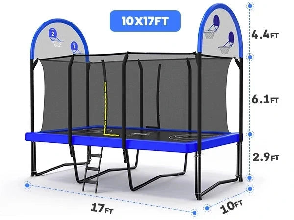 Zupapa 1800LBS/2500LBS Rectangular Trampoline