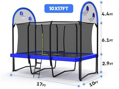 Zupapa 1800LBS/2500LBS Rectangular Trampoline
