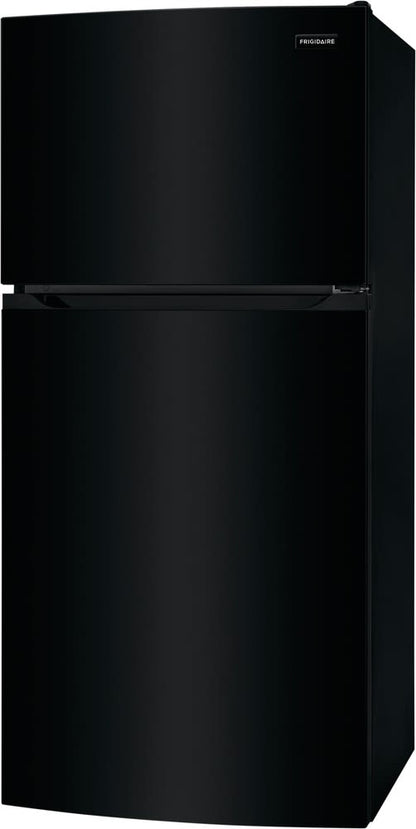 Frigidaire 28 Inch Top Freezer Refrigerator with 13.9 Cu. Ft. Capacity, Adjustable Glass Shelves, Humidity-Controlled Crispers, Half-width Deli Drawer, LED Lighting, EvenTemp® Cooling System, ADA Compliant, and ENERGY STAR Certified: Black